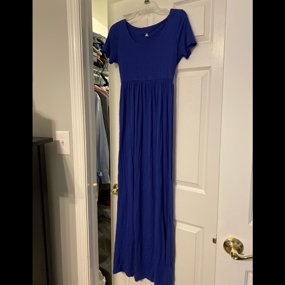 Pinkblush Maternity Blue Maxi Dress